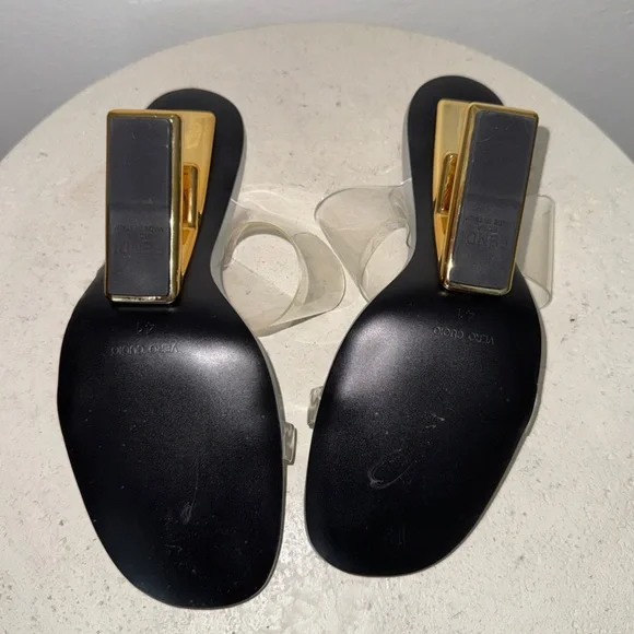 Luxury Clear Strap Sandals in Silver - Picture 8 of 11